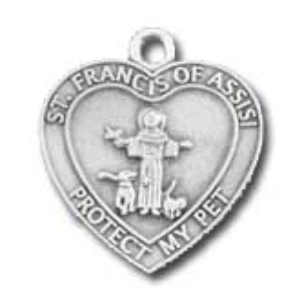 ST FRANCIS OF ASSISI PROTECT MY PET HEART CHARM - Picture 2 of 3
